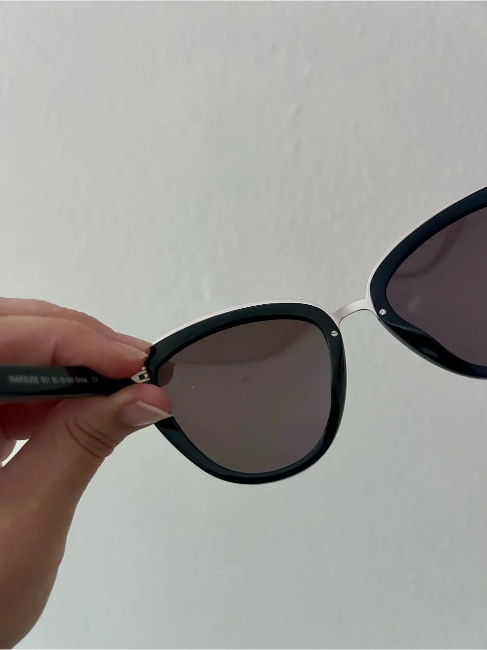 MVMT Marquee 001 Black Silver Oversized Cat Eye Sunglasses